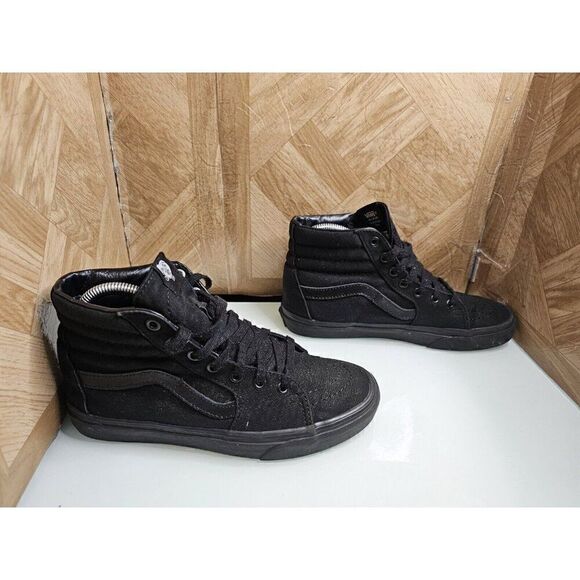 Vans Women's Off The Wall Skateboard Hi-top Classic Black Shoes Size 7.5 659 - Picture 2 of 11